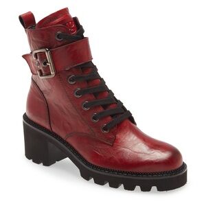 Paul Green red leather boots